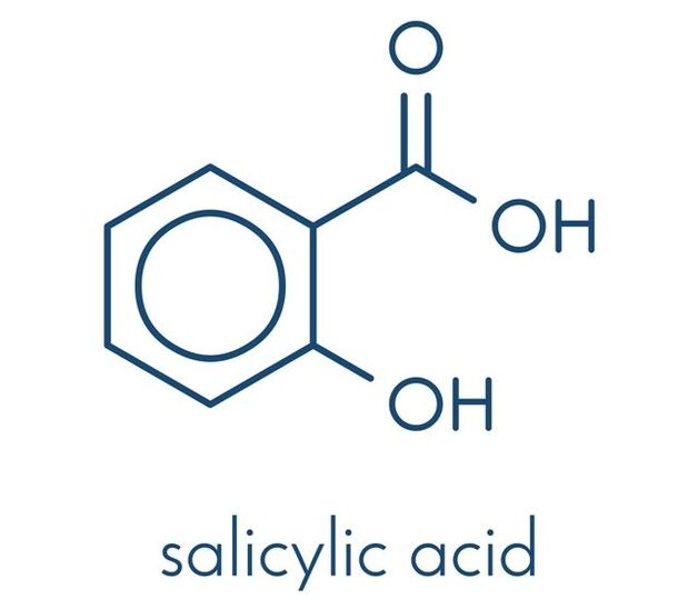 Azido salicilikoaren formula estrukturala
